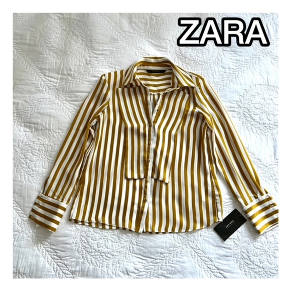 Zara Tops - NWT ZARA BASIK  LAPEL COLAR WITH FRILL & CUFFEED SLEEVES BLOUSE TOP